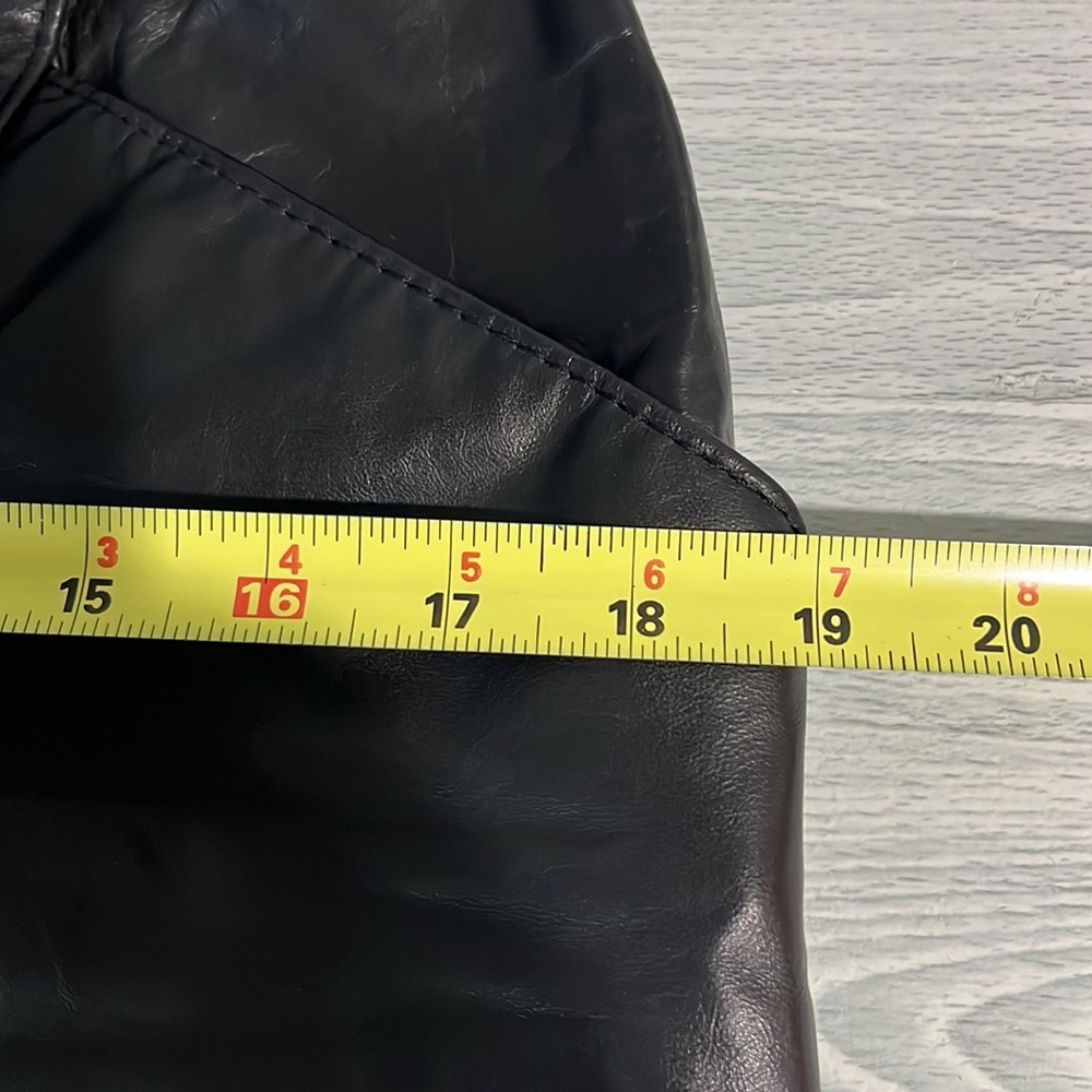 Eureca Vintage Black Leather Skirt High Waist Midi Pencil Skirt Size S/M - Picture 12 of 14